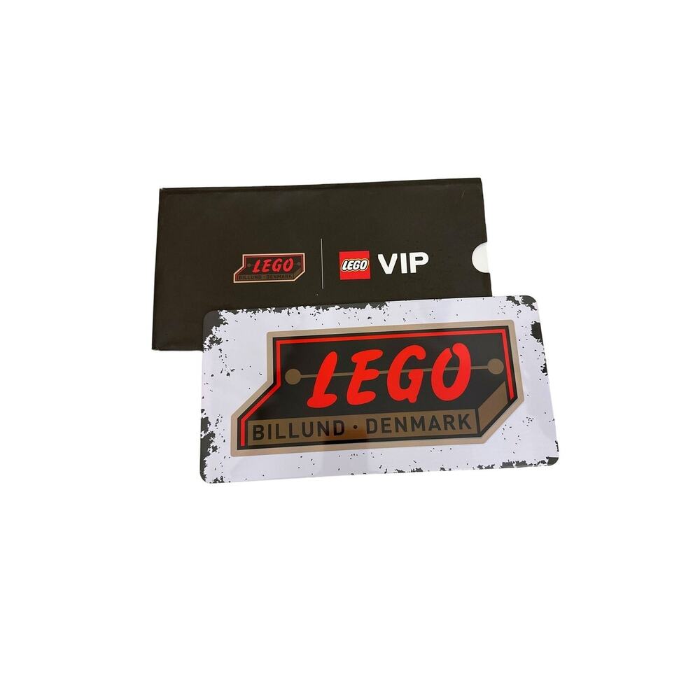 LEGO 5007016 1950s Sign Collectors Item VIP Retro Metal Tin Sign License Plate